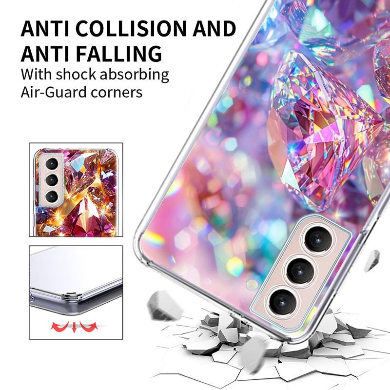 Coque de téléphone avec pierres précieuses en diamant brillante et éblouissante pour Samsung Galaxy S25 Edge S24 S23 FE S21 S20 S10 Plus S22 S26 Ultra Cover Cl