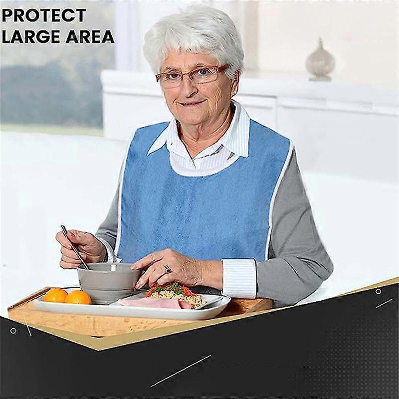 Adult Bibs - Terry Cloth Adult Bibs for Eating 2 Pack