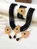 Retro Classic Hollow Rhinestone Inlaid Necklace Fashion Temperament Light Luxury High Sense Bracelet Set