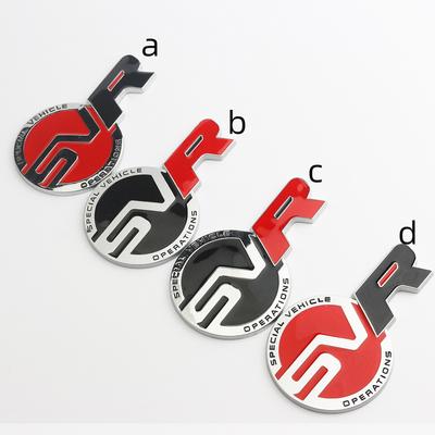 3D Metall Silber Schwarz Rot Logo SVR Emblem Auto Stamm Abzeichen Aufkleber Für Range Rover Sport SVR Stikcer Zubehör