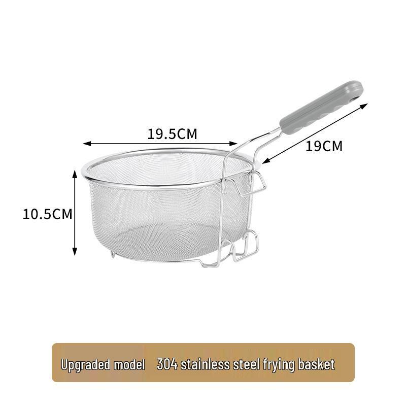 Stainless Steel Multi-Purpose Mesh Fry Basket & Strainer