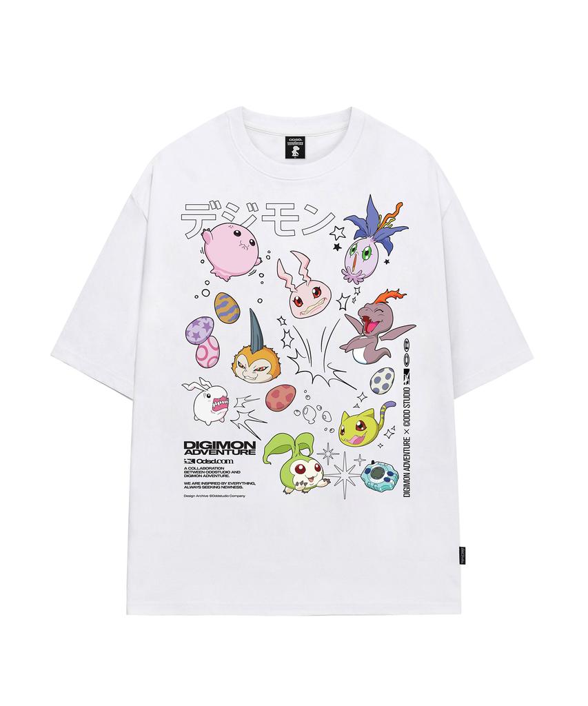 ODDSTUDIO [Digimon Adventure] In-Training Ii Stage Digimon Overfit T-Shirt_Color Ver. - 2 Colors