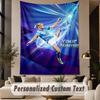 Custom Text Tapestry Erling Haaland Print Wall Tapestry Indoor Living Room Wall Decor