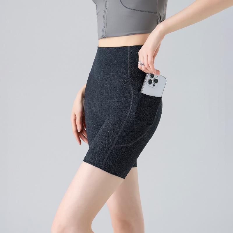 

Women s High-Waist Butt-Lifting Sports Shorts with Pockets for Outdoor Training and Yoga 2XL