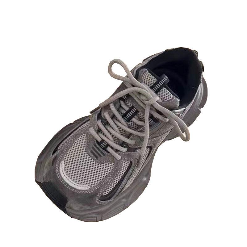 Leichte und atmungsaktive vielseitige Sport- und Freizeitschuhe für Damen für Frühjahr und Herbst 2025, neue koreanische Version mit erhöhter Plattform, Dad-Schuhe für