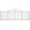VidaXL Paniers à gabions arqués 4 pcs 200x30x60/80 cm Fer galvanisé, gabion, cage de gabion, panier de mur de gabion, mur de 3146070