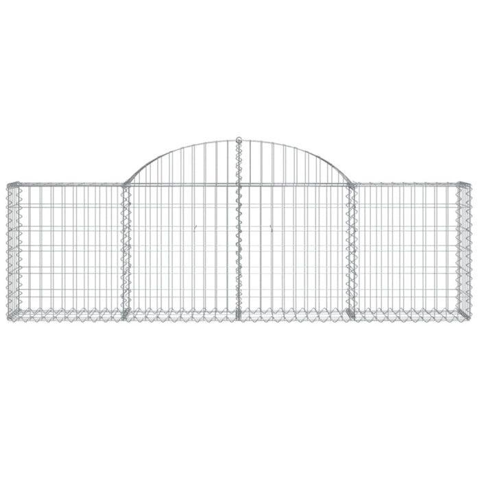 VidaXL Paniers à gabions arqués 4 pcs 200x30x60/80 cm Fer galvanisé, gabion, cage de gabion, panier de mur de gabion, mur de 3146070