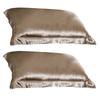 Silk Pillow Case Luxurious Ice Silk Pillow Covers Plain Color Soft Smooth Home Decor