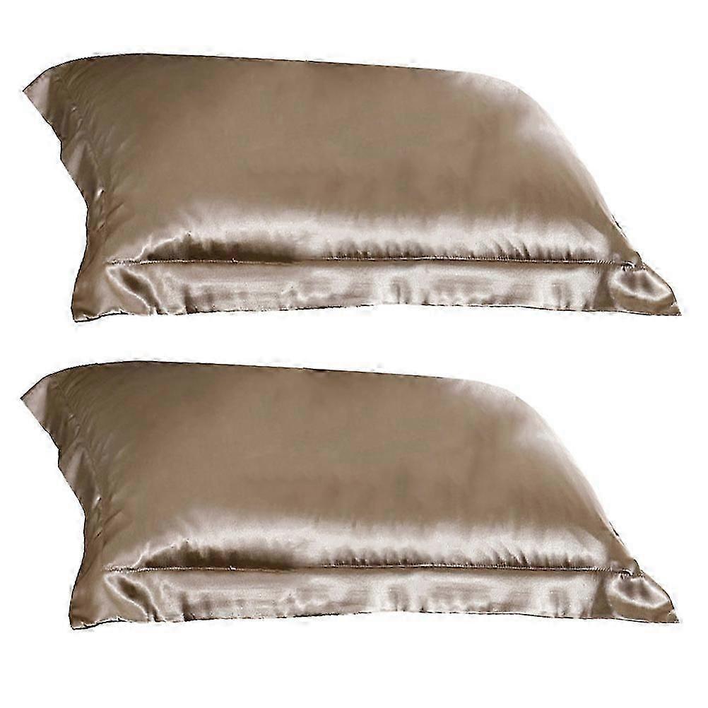 Silk Pillow Case Luxurious Ice Silk Pillow Covers Plain Color Soft Smooth Home Decor