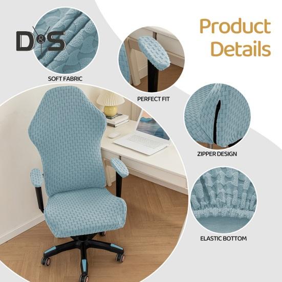 Gaming Chair Cover Dustproof Zipper Closure Printing Non-slip Highly Elastic Fabric Elastic Buttom Anti-slip Chair Dustproof Protective Sleeves for