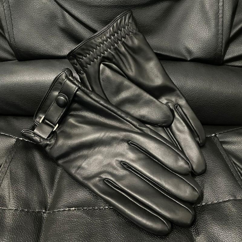 Mens Winter Leather Gloves Touchscreen Warm Fleece Lined Sheepskin Driving Cycling Work