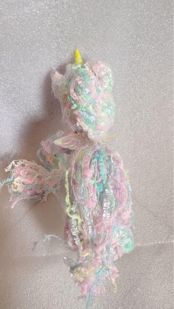 [USED] Hoppeya Wool Artist Teddy Bear Handmade Stuffed Unicorn