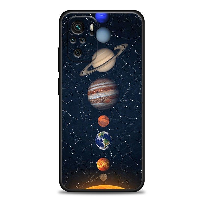 Himmel Weltraum Planet Mond Sterne Handyhülle Für Xiaomi Redmi Note 11 10 9 8 Pro 9S 8A 10S 11S Weiche Hülle Für Redmi Note 8Pro 10Pro