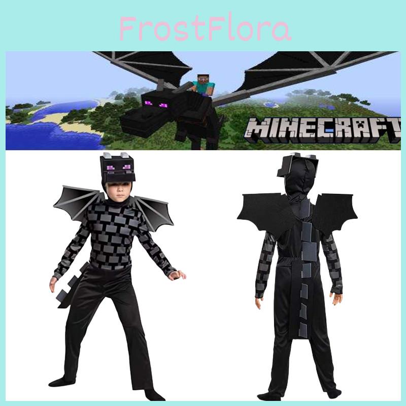 Dětský Ender Minecraft Drak Cosplay Kombinéza Maska Párty Maškarní Dárky Halloween