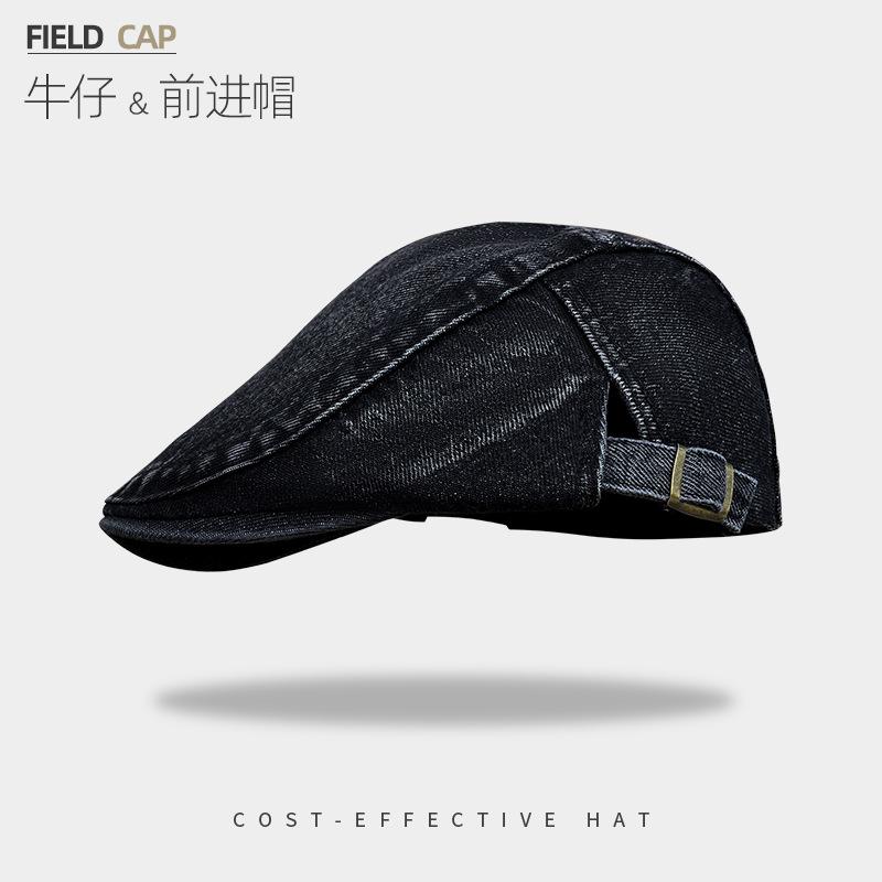 Japanese Wind Forward Hat Children'S Summer Big Head Circumference Versatile Newsboy Hat British Style Painter Hat Duck Tongue Beret