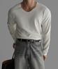 Baulopeulodeogteu V-Neck Basic Knit Tee [Ivory]