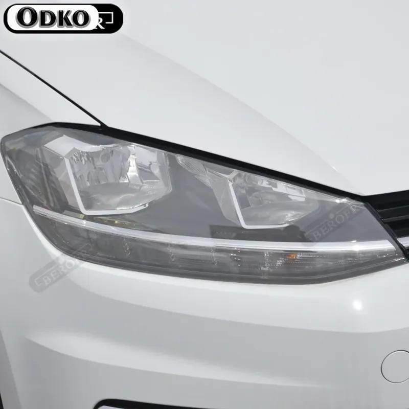 Car Headlight Tint Black Protective Film Taillight Transparent TPU Sticker For Volkswagen VW Golf 7 MK7 2012- Accessories