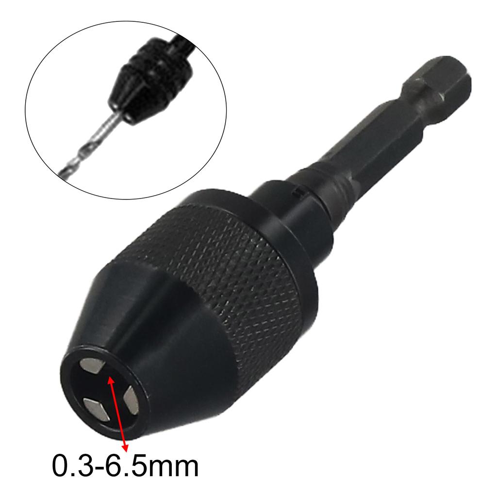 Drill Bit Quick Change Driver with Keyless Chuck Conversion and Convenient Suitable for 1/4 Hex driven Power Tools