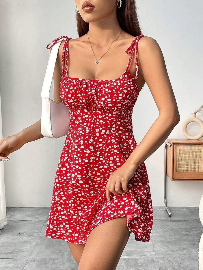 Spring A-Line Waist-Hugging Short Skirt 2025: European & American Casual Slimming Dress