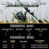 Red & Green Double Rod Set with Landing Net: Multifunctional, Portable, Large Capacity Fishing Gear Bag