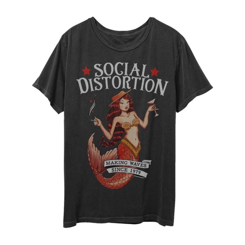 

Social Distortion Making Waves T-Shirt Short Sleeve Black Cotton S to 5XL Unisex T-Shirt XXL
