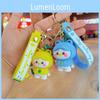 Colorful Raincoat Duck Keychain Silicone Toy Car Key Ring Gift For Kids And Adults