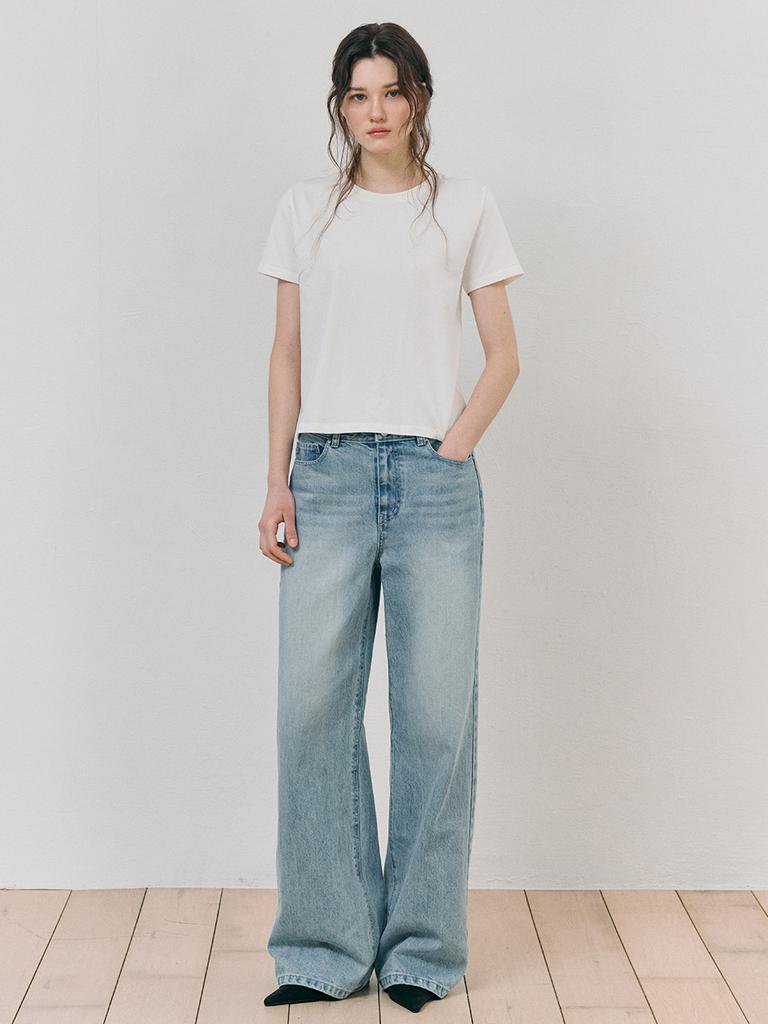 ETMON Round Neck T-Shirt, Ivory