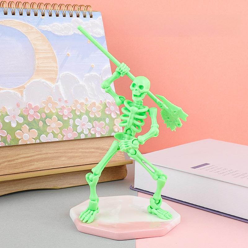 Skeleton Multi-Joint Movable Joint Doll Humanoid Skeleton Educational Diy Building Blocks Cool Toy Surprise Blind Box Kids Gifts