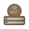 Placa de Senha WiFi de Madeira Montada na Parede Indicador de Rede Sem Fio Apagável Placa Caligrafia Uso Multifuncional Sinalização WiFi