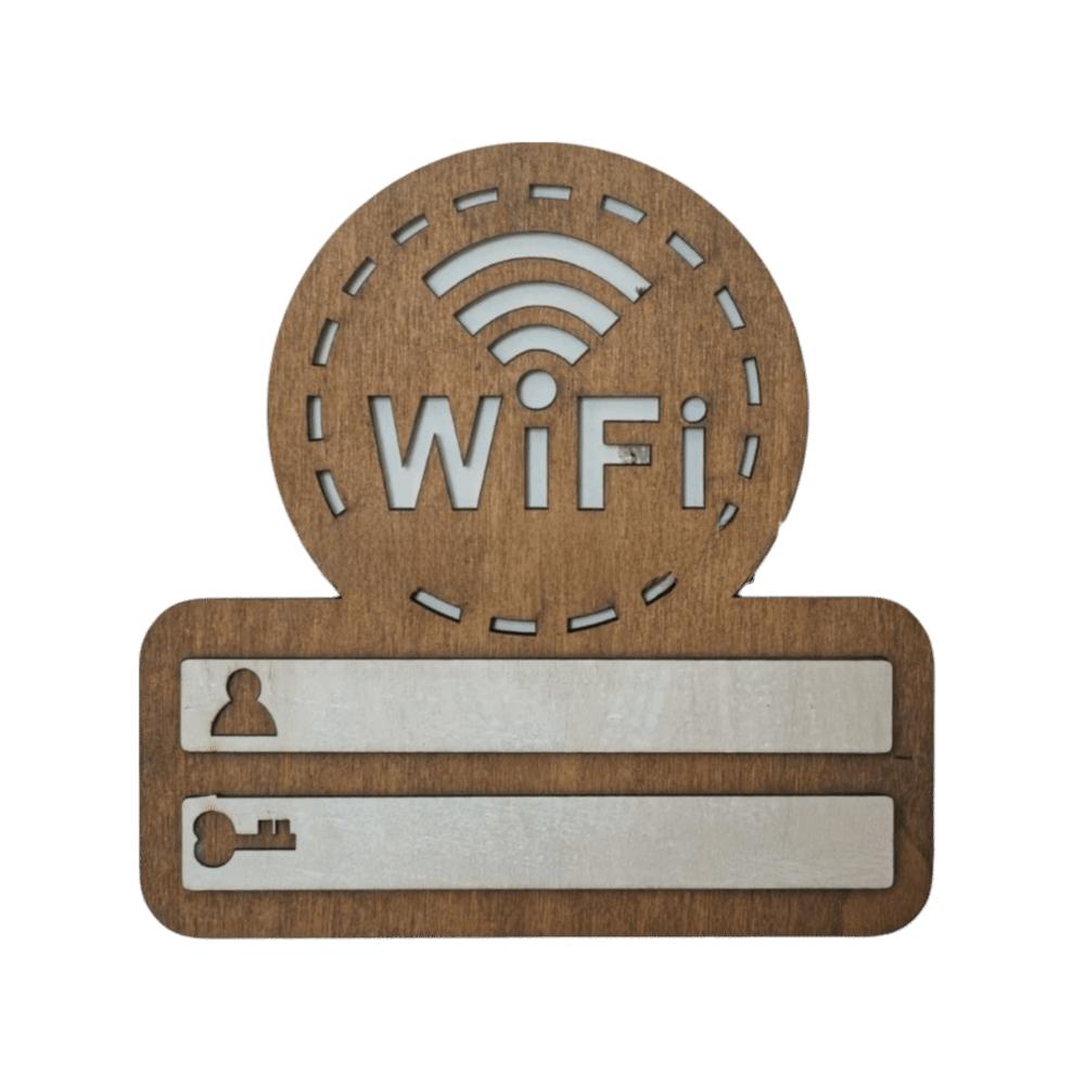 Holz-WLAN-Passwort-Schild Wiederbeschreibbar Wandmontiert Drahtloses Netzwerk-Indikator-Schild Handschriftlich Vielseitig einsetzbar