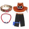 Ace Cosplay Shorts Zomer Korte Broek Kostuum Volwassen Piraat Verkleedriem Hoed Pet Outfits Halloween Carnavalskostuum