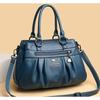 Large Capacity Tote Bag for women/Leather Womens/Ladies Ruched Leather Handbag