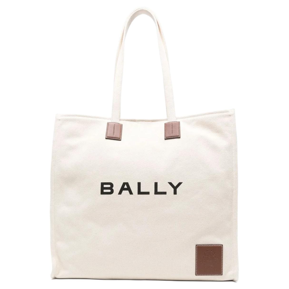 

Bally Letter Logo Cotton Tote Shopping Bag Women tote White WAE06VCV011I135O Basic Set (Bag+Dust Bag)