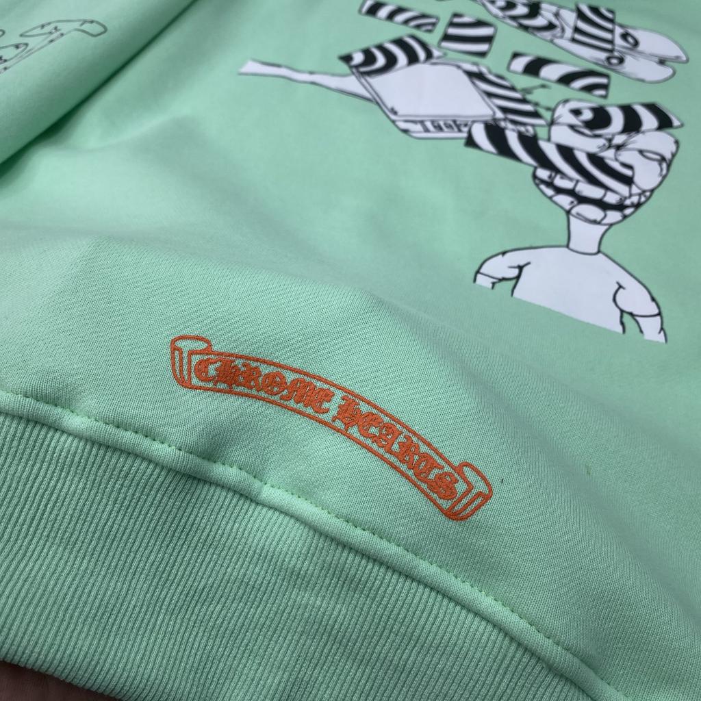 8393 CHROME HEARTS 2025 New Spring and Autumn Plus-size Thin Style Classic Style Logo Hooded Sweatshirt for Couples