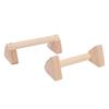 2Pcs Beech Wood Push Up Bars Stand Wooden Balance Beam Exercise Equipment for Home Use 25cm   9.8in