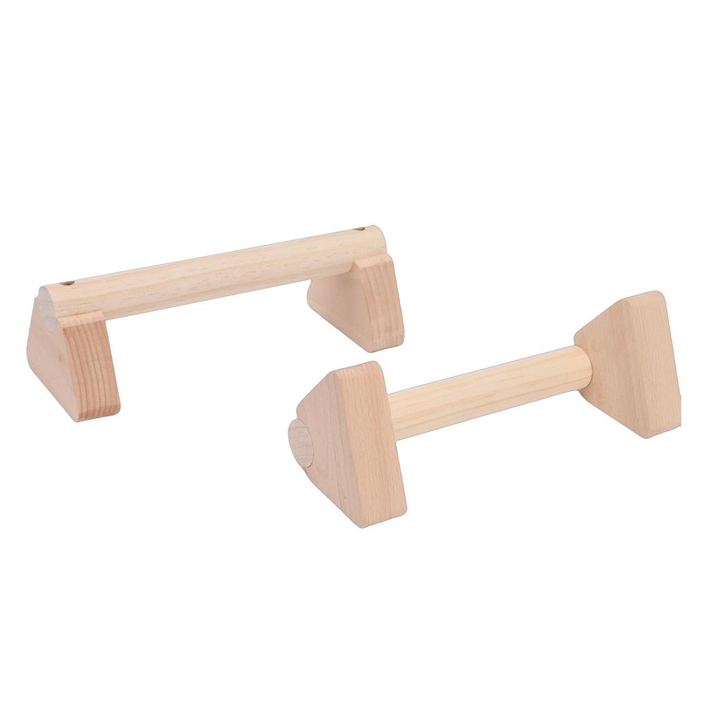2Pcs Beech Wood Push Up Bars Stand Wooden Balance Beam Exercise Equipment for Home Use 25cm 9.8in