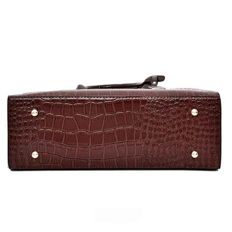 Damen Mode Handtasche mit Alligator-Muster Schultertasche Umhängetasche