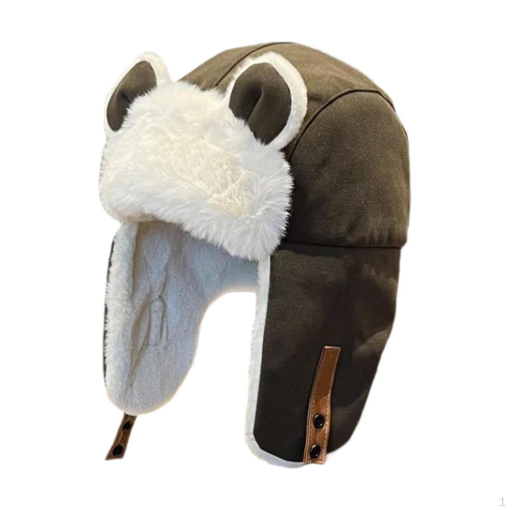 Animal Ear Trapper Hat for Women, Stylish Soft Winter Riding, Street Shopping