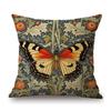Classic Morris Flower Style Animals Deer Bird Horse Butterfly Night Owl Home Decorative Pillow Case Linen Sofa Cushion Cover