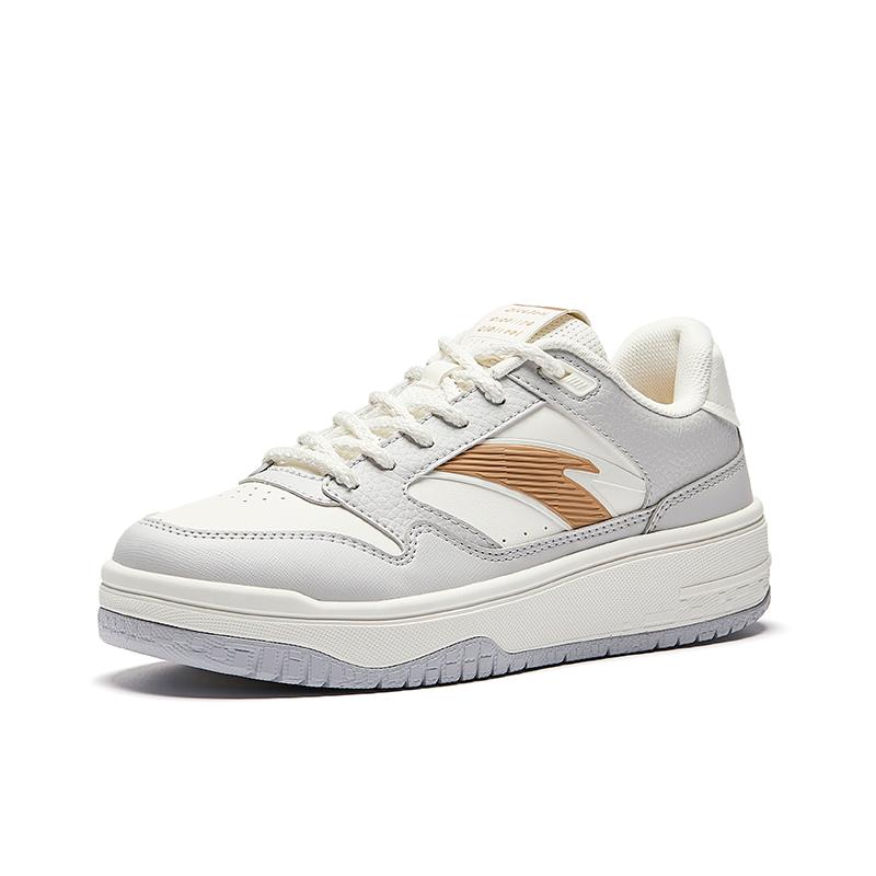 Anta Street Rebel 3 Low Top Skateboard Shoes Women's White Gray 922548077-8