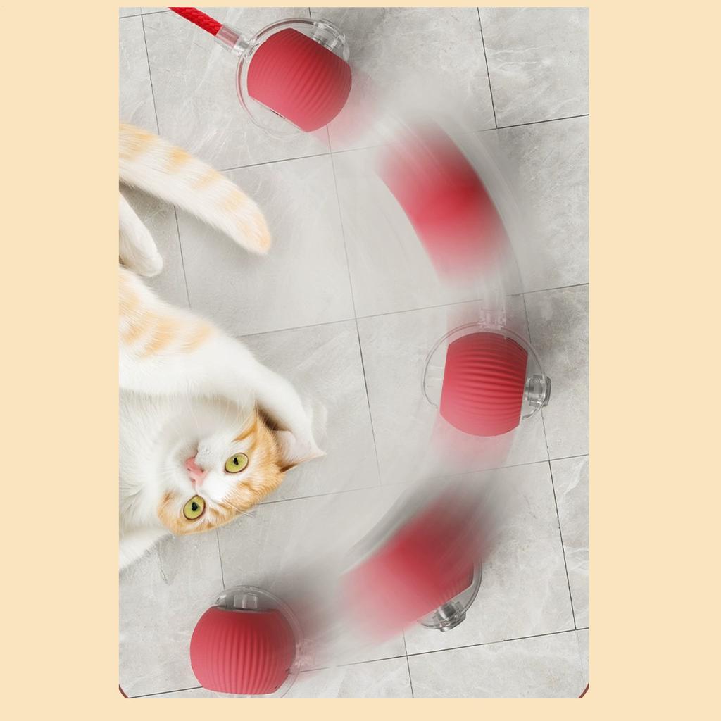 6x6x6cm Cat Interactive Ball Toy Automatic Rolling Ball Tail Rechargeable Smart Pet Electric Toy Dog Cat Training Imitate Mouse