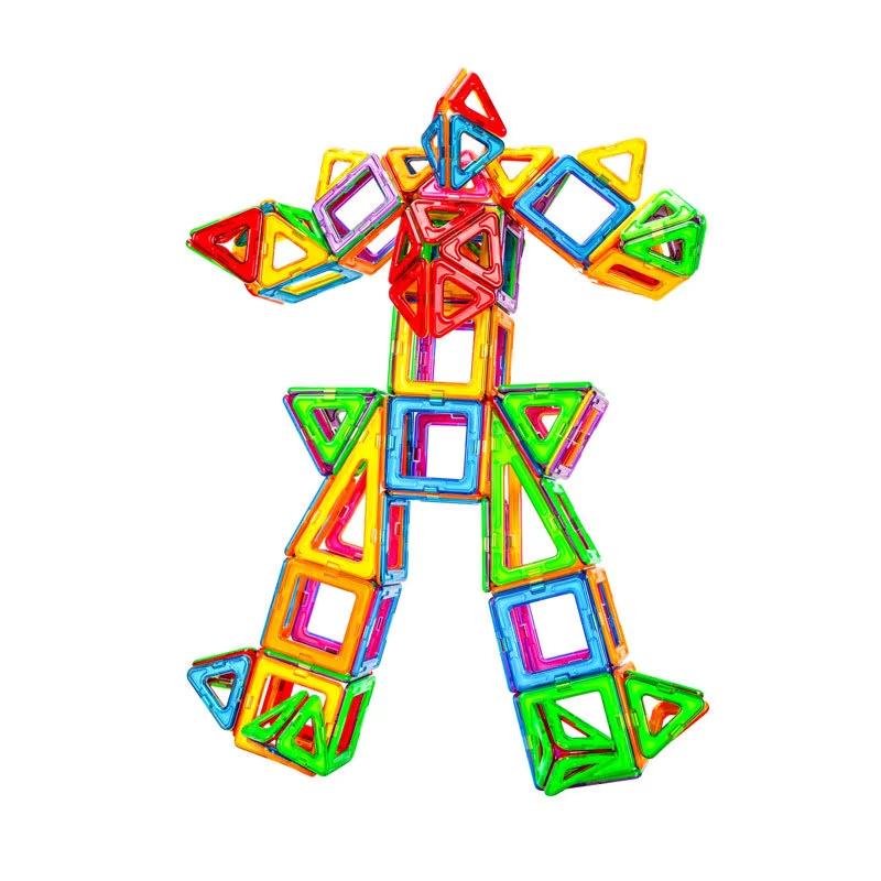 Magnet Building Tiles 50PCS Magnetic Blocks Construction Set Over 3 Year Old DIY Montessori Educational Toy Children Gifts