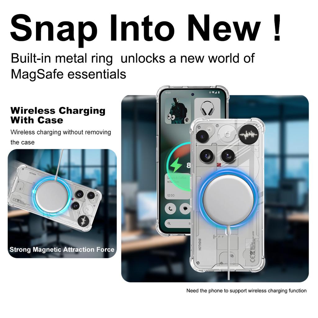 For Nothing Phone 3 5G Phone Case IMAK Shock-resistant Soft Space Magnetic Case