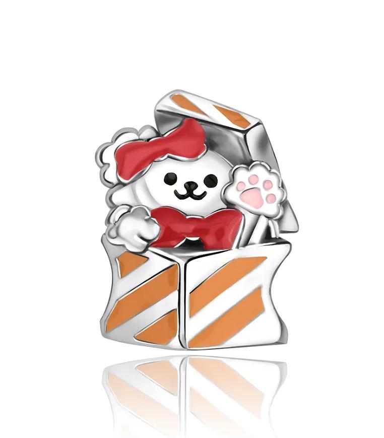 Winter Copper Christmas Charm Funny Santa Claus Reindeer Snowflake Bead Fit Original Bracelet Diy Gift Fine Jewelry