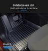 2022 Tesla Model Y TPE Non-Slip Wear-Resistant Foot Pads: 5/7-Seat Front & Rear Trunk Mats