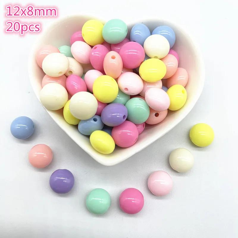 All Kinds of Shape Colourful Acrylic Loose Spacer Beads for Jewelry Making DIY Beaded Material Early Education Accessories