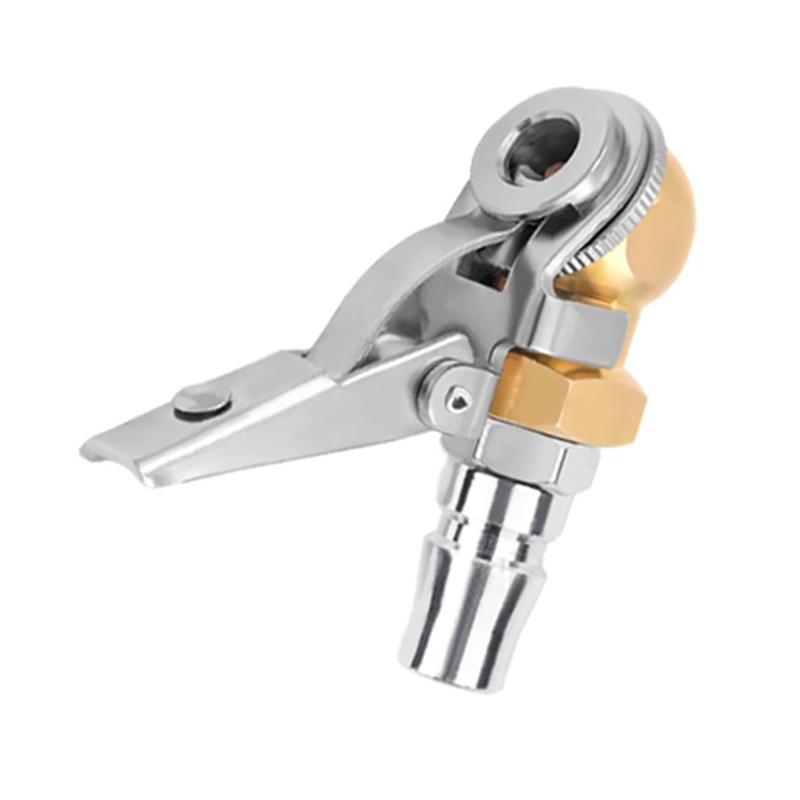 Tyre Inflator Gauge Fitting Clip On Ball Foot Air Chuck Tire Repair Kit