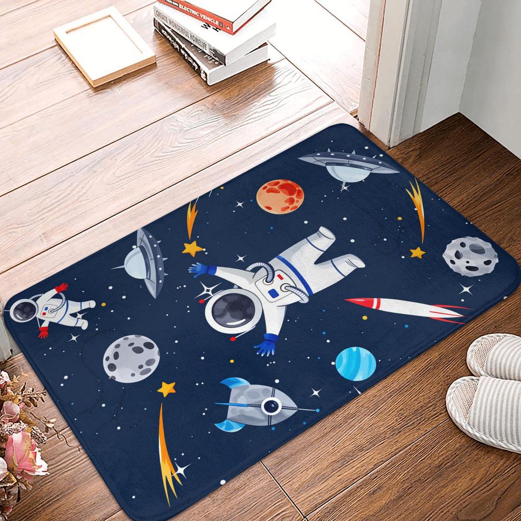 Moon Astronaut Welcome To My Space Doormat Mat Anti-Slip  Bath Kitchen Living Room Rug Carpet 40*60cm