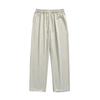 Men's Beige Perforated Wide Leg Drawstring Pants - Oversized Breathable Streetwear Baggy Trousers