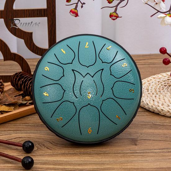 Steel Tongue Drum Set Ethereal Drum with Bag Sticks Music Book Drum Holder Sound Healing Hand Drum for Meditation Yoga Chakra Music Therapy